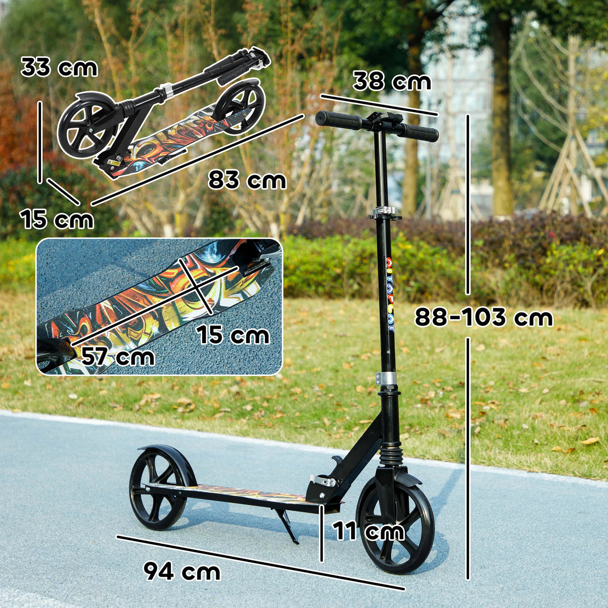 Kids Foldable Kick Scooter with Adjustable Handlebar