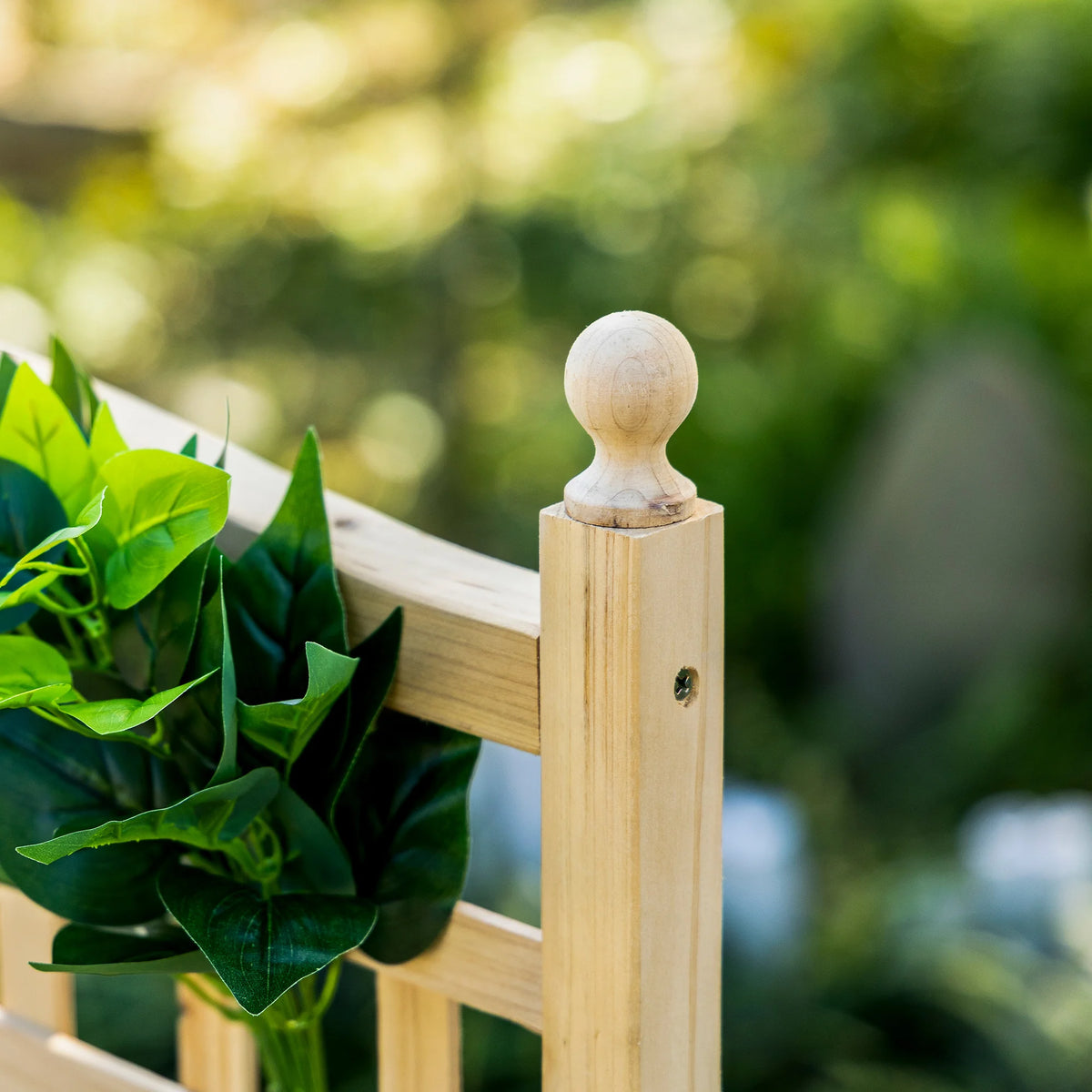 Garden Planter with Trellis Fir Wood Planting Box for Climbing Vines 2 Drainage Holes 50kg Natural