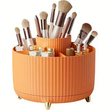 RONSLORE 360° Rotating Makeup Brush Holder | 5-Slot Desktop Organizer for Vanity & Bathroom