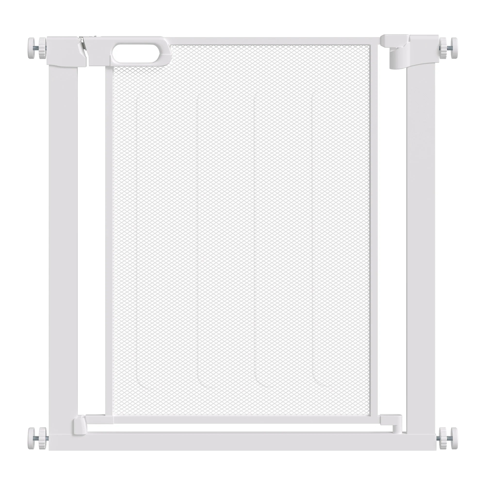Pressure Fit Safety Gate for Stairs Doorways and Hallways with Auto Close and Single Hand Operation for Pets and Dogs