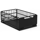 Pull Out Cabinet Organiser Foldable Sliding Drawer Basket with Handle Adhesive Kitchen Storage