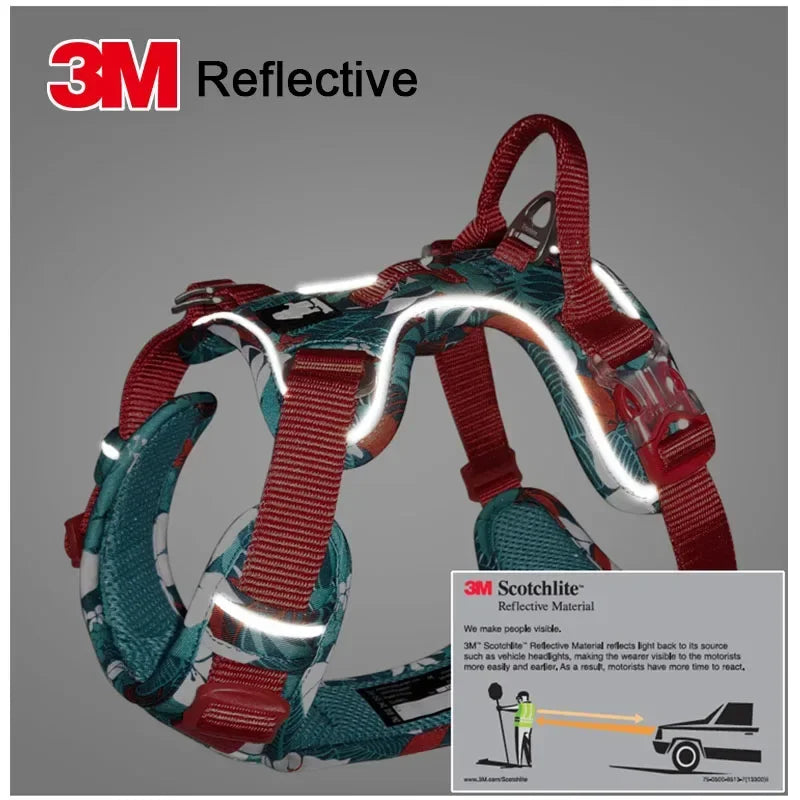 Truelove Reflective Dog Harness Camouflage Adjustable Nylon Pet Harness