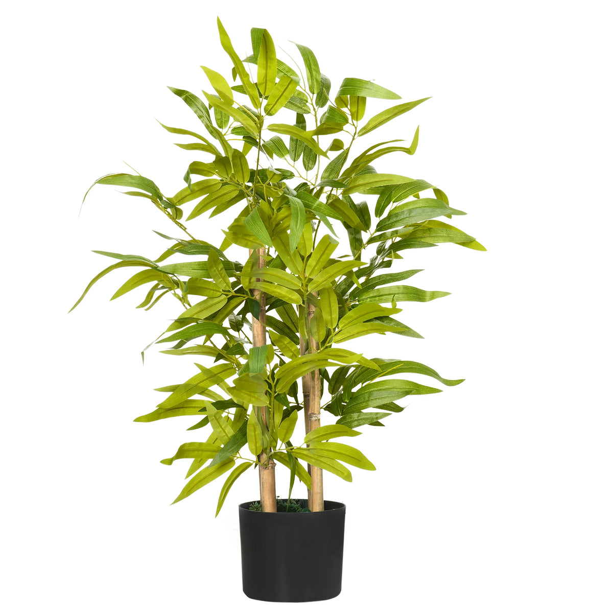 Potted Artificial Bamboo Tree Plant for Desk, Indoor and Outdoor, 60cm
