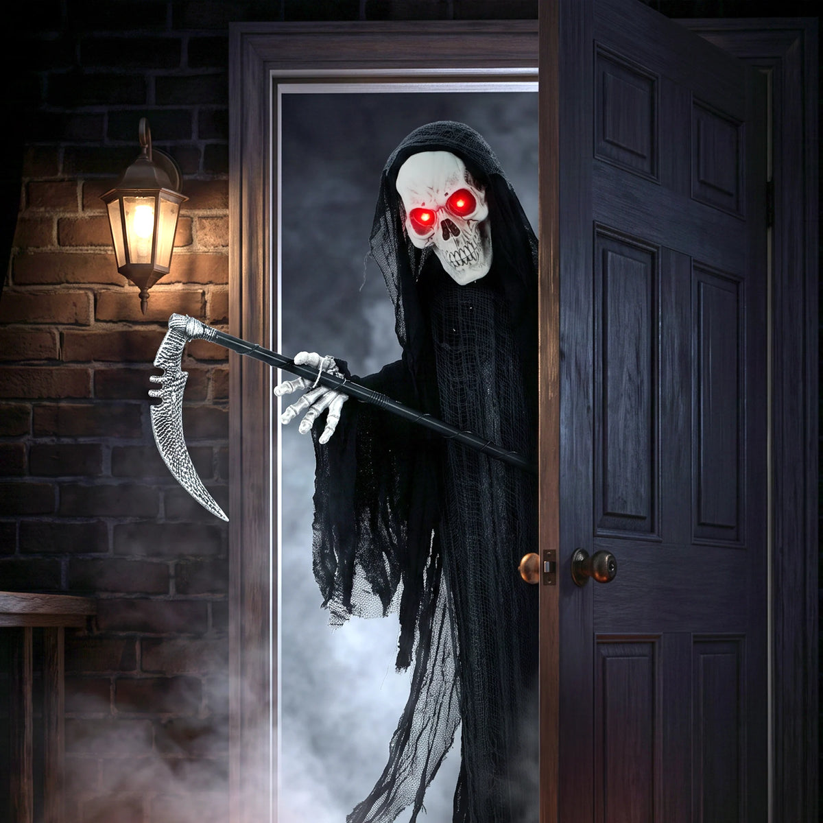 72in/183cm Life-Size Animated Grim Reaper with Scythe