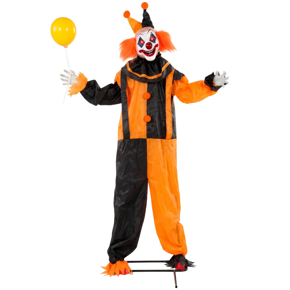 190cm life size animated clown Halloween decoration with balloon prop