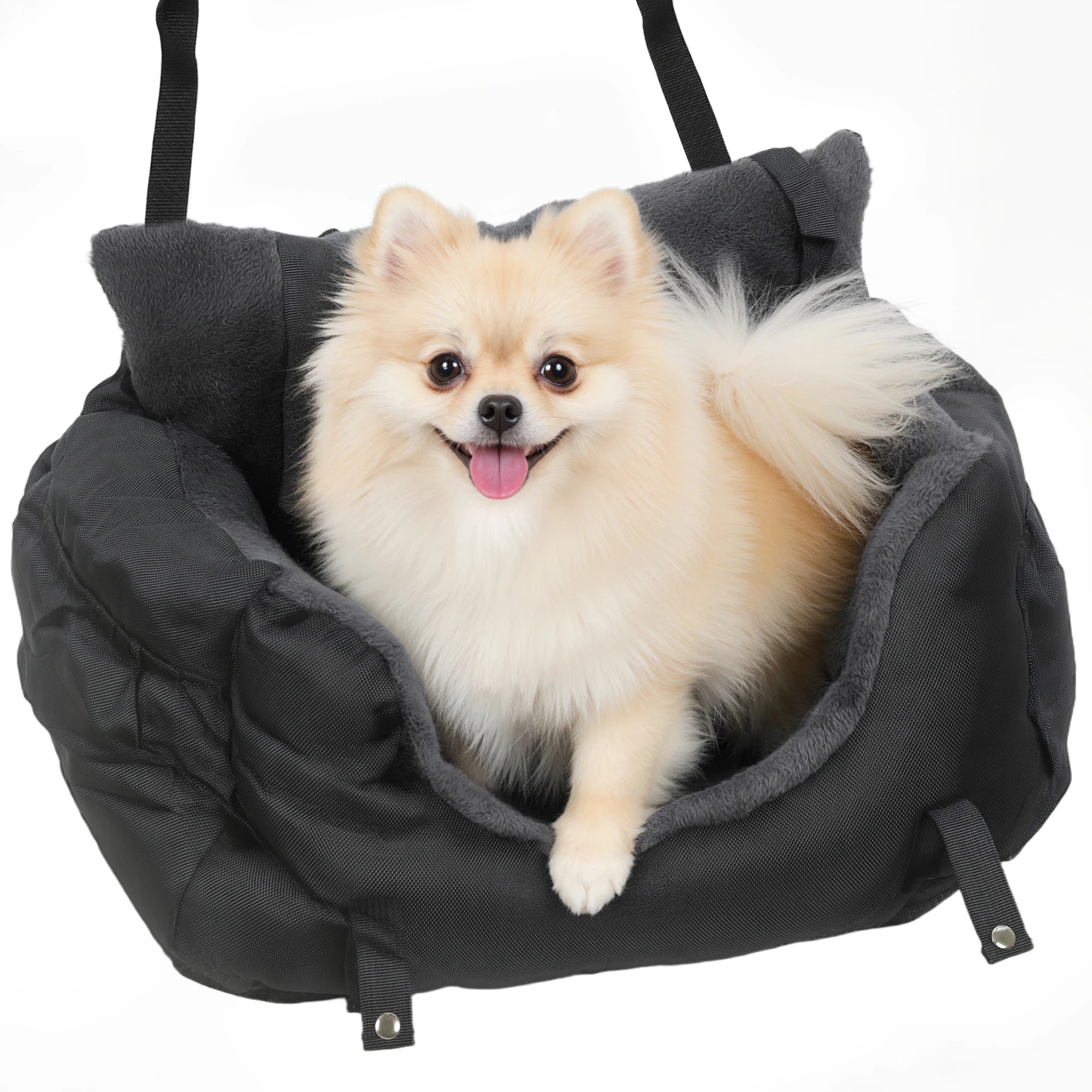 Dog Car Seat Booster for Small Dogs with Triple Safety System Washable Cover and Side Pockets for Dogs under 5kg