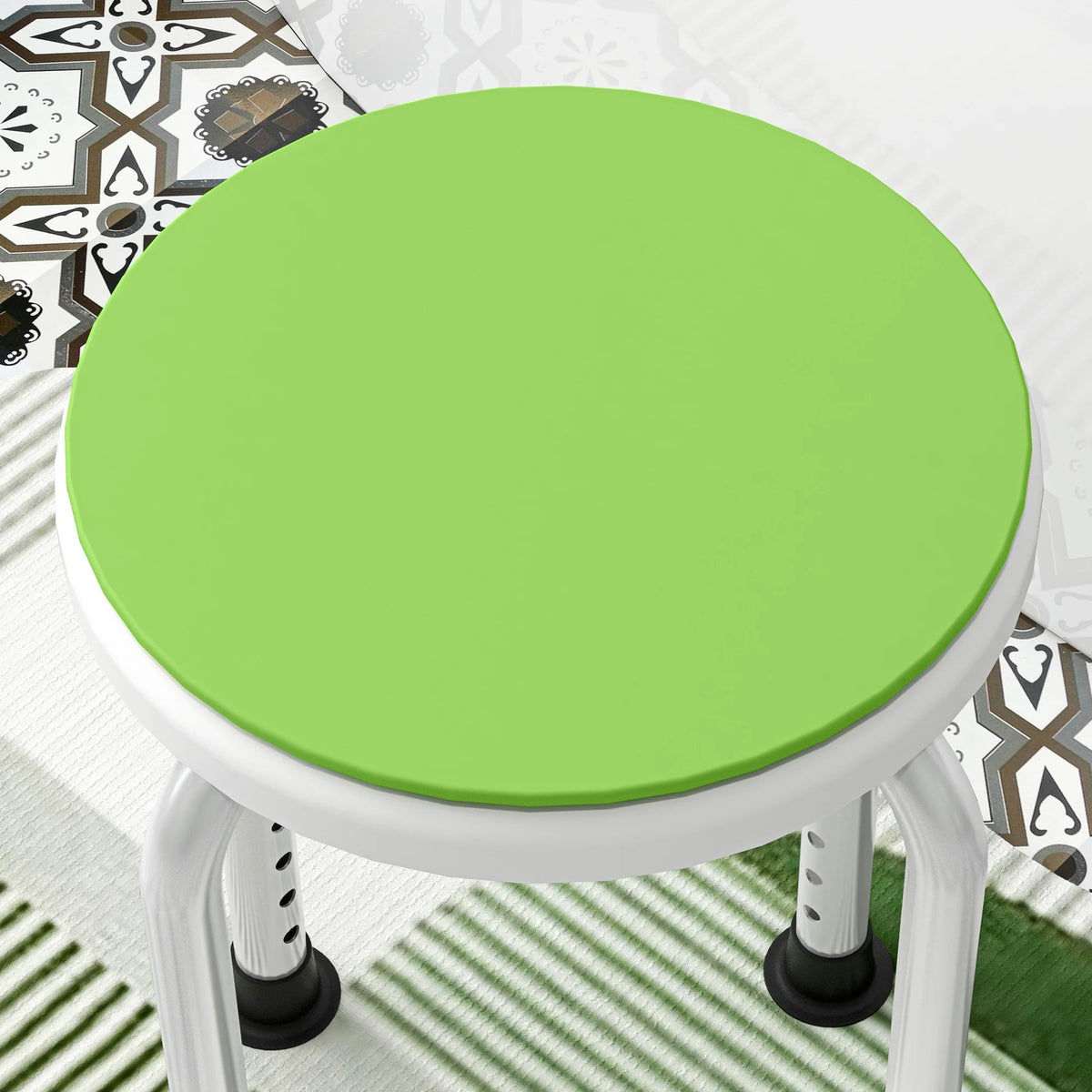 360 Degree Swivel Shower Stool with Non-Slip Feet, Green