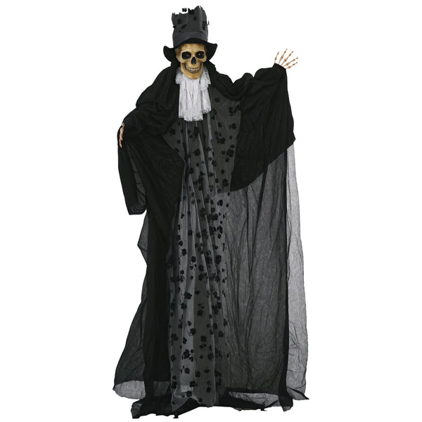 Black animated ghost bridegroom Halloween prop 189cm tall