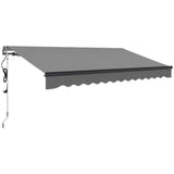 4 x 3m Full Cassette Electric Retractable Awning with Remote Control UPF50+ Aluminium Frame for Garden and Patio