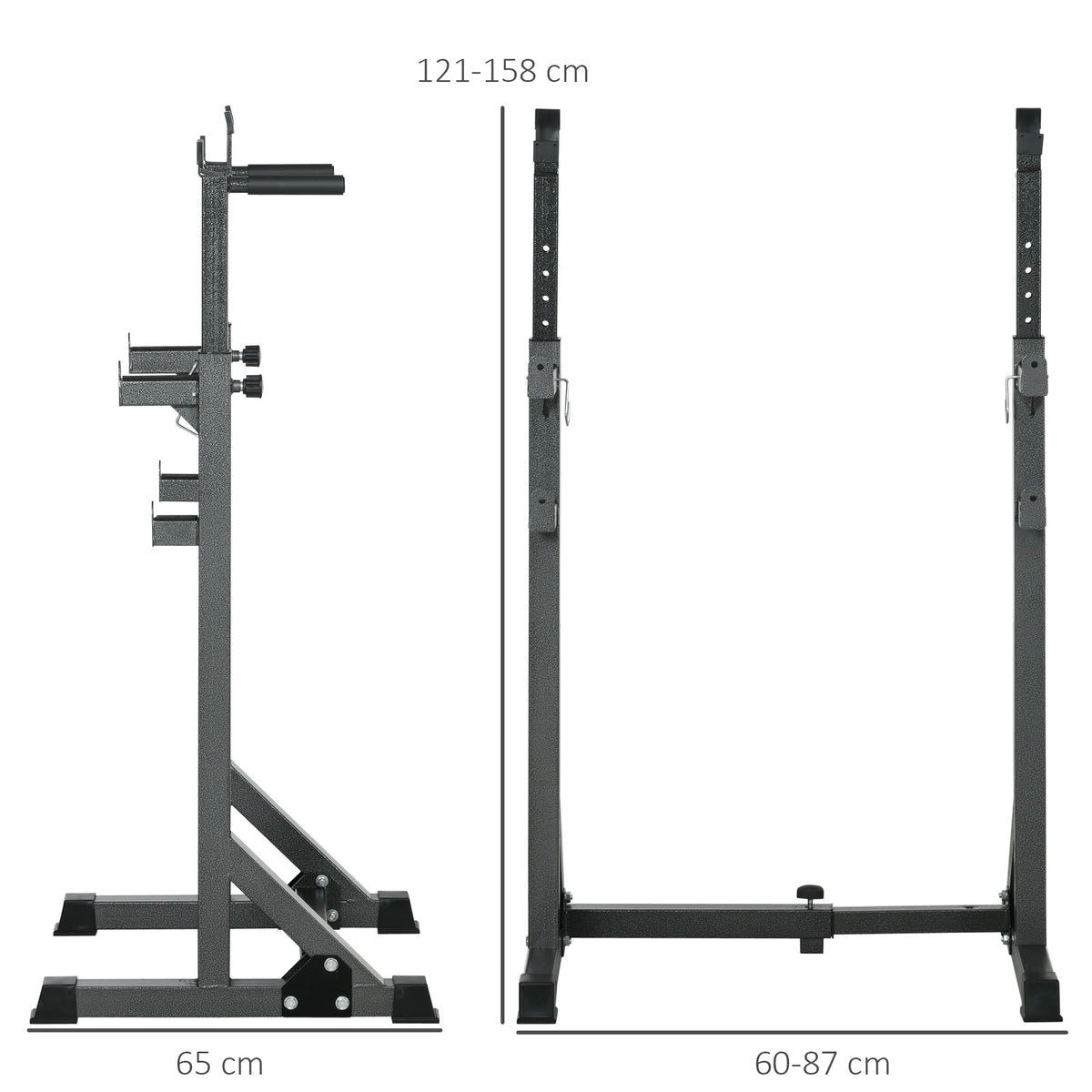 Heavy-Duty Adjustable Squat Rack for Home Gyms, 150kg Capacity