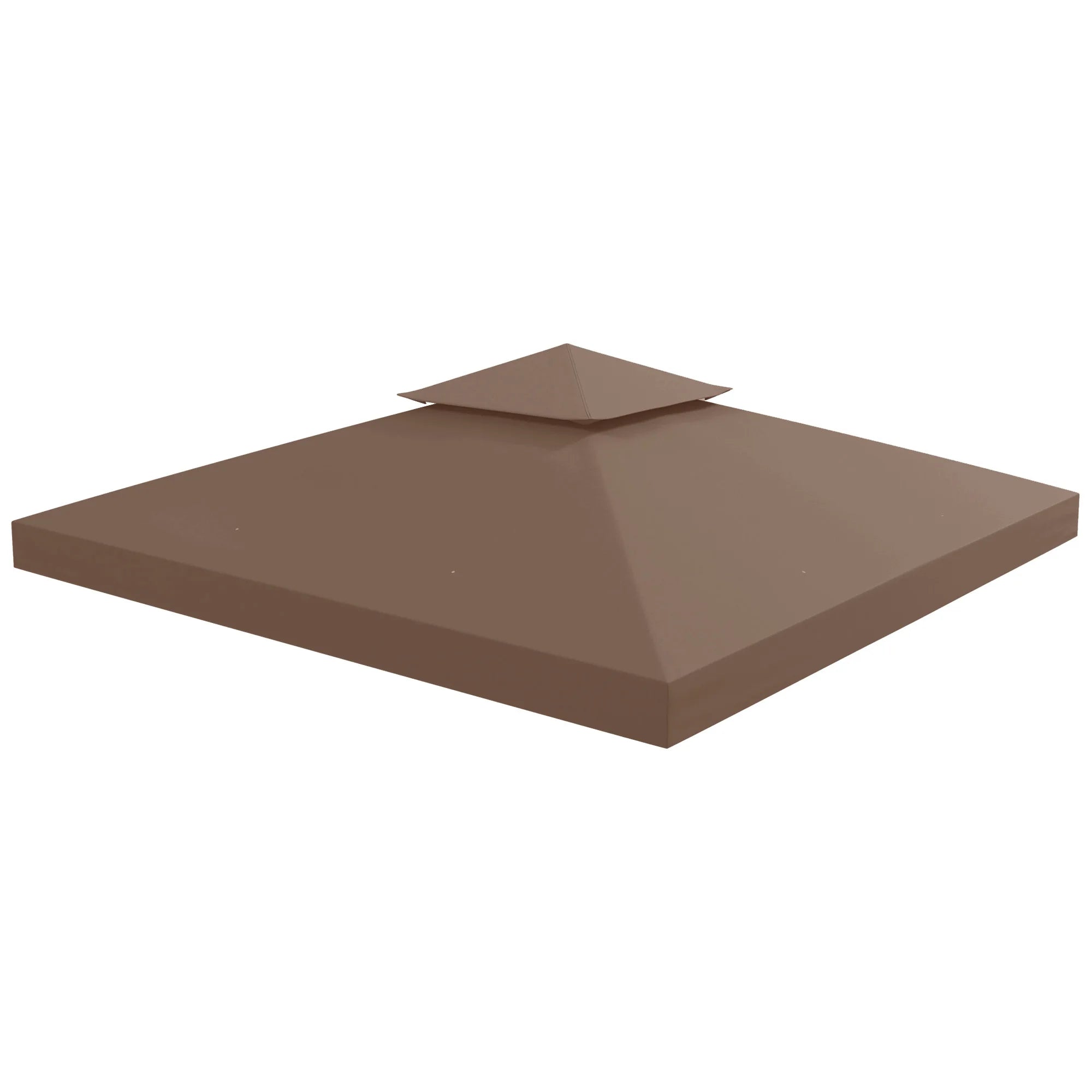 3 x 3m Gazebo Canopy Roof Replacement Cover Two Tier Waterproof Polyester Spare Part for Garden Gazebo