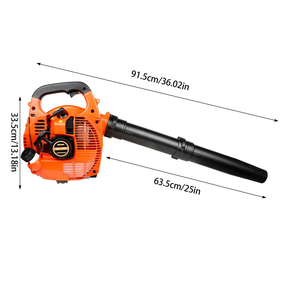 25.4cc 2-Stroke Petrol Leaf Blower, Handheld Garden Blower with 0.9L Tank
