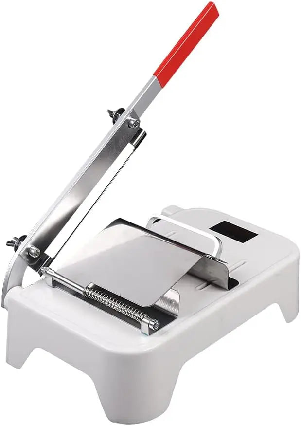 43cm Manual Frozen Meat Slicer with Adjustable Thickness | Stainless Steel Hand Operated Slicing Machine for Home and Commercial Use