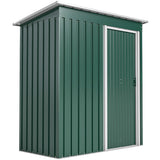 5 x 3ft Galvanised Steel Garden Storage Shed with Sliding Door and Sloped Roof