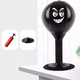 Desktop Punching Bag Stress Relief Ball with Suction Cup PU Leather for Desk Table Boxing UK