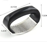 3-in-1 Garlic Press Chopper and Mincer with Silicone Peeler | Rust-Proof Stainless Steel Garlic Crusher for Kitchen