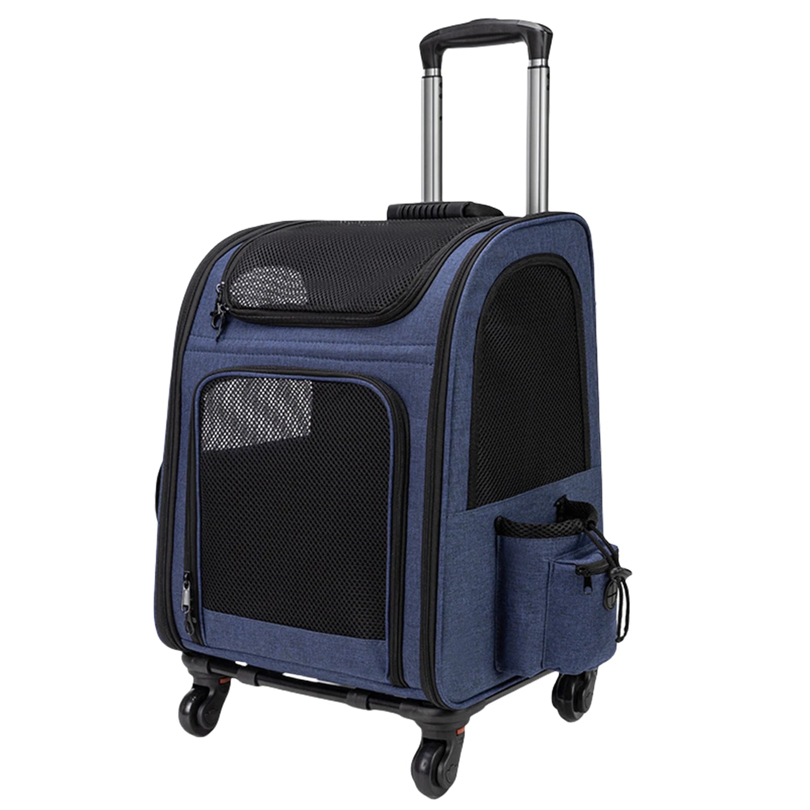Extra Large Pet Carrier Backpack with Wheels Expandable Foldable Travel Trolley for Cats and Small Dogs