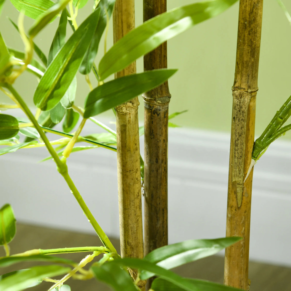 Artificial Bamboo Tree with Pot, 120 cm Faux Plant with Bendable Branches