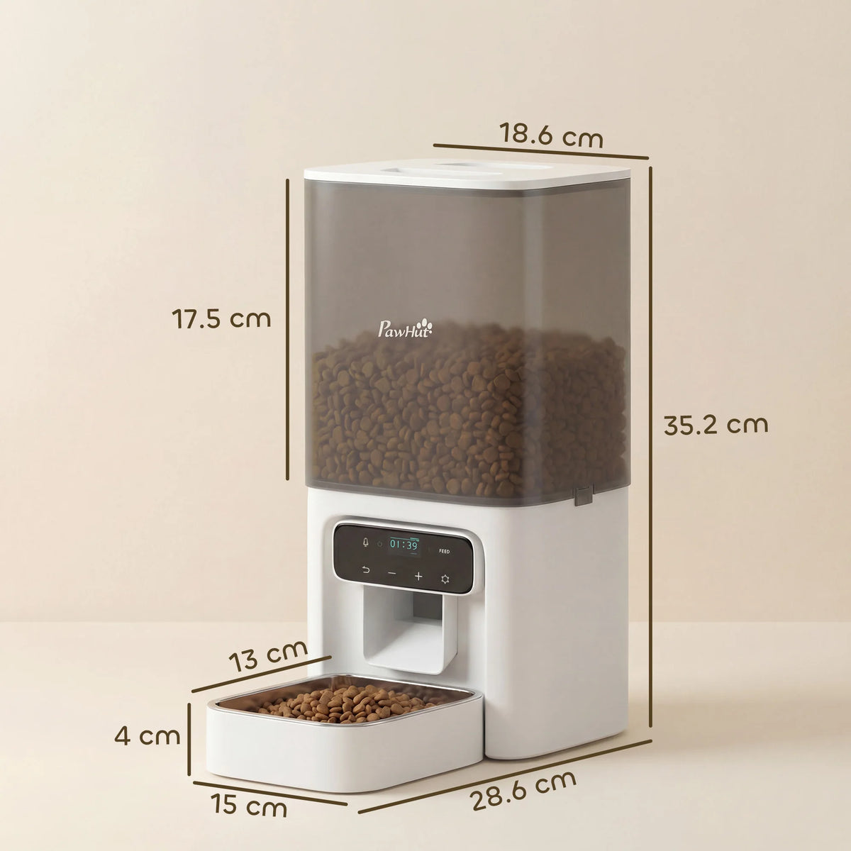 Automatic Cat Feeder, Programmable with Timer, 10s Voice Recorder