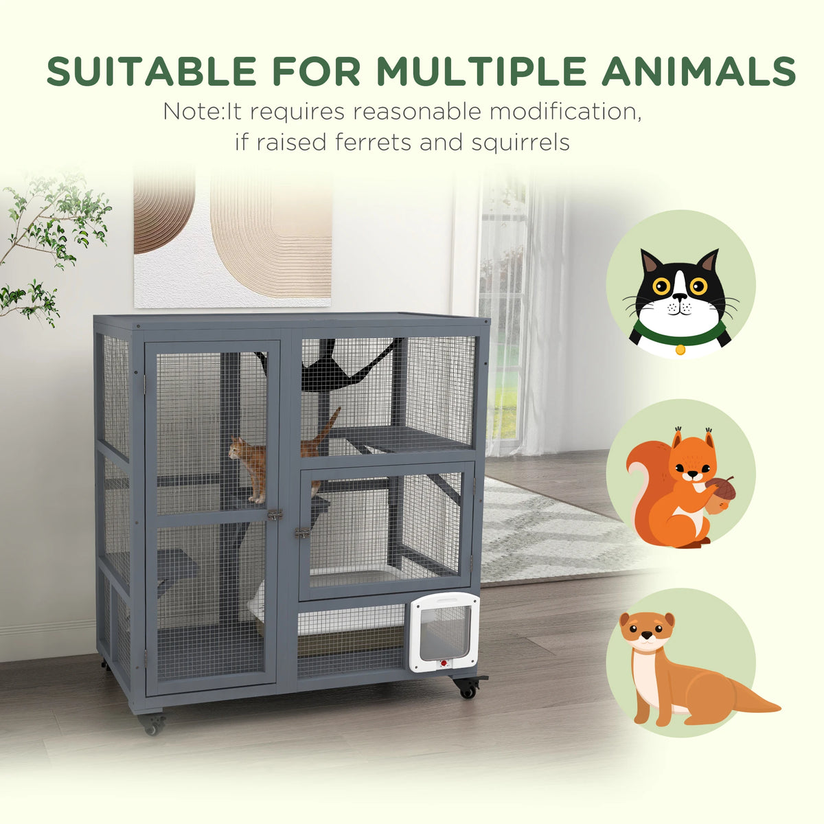 Openable top lid on an outdoor cat house