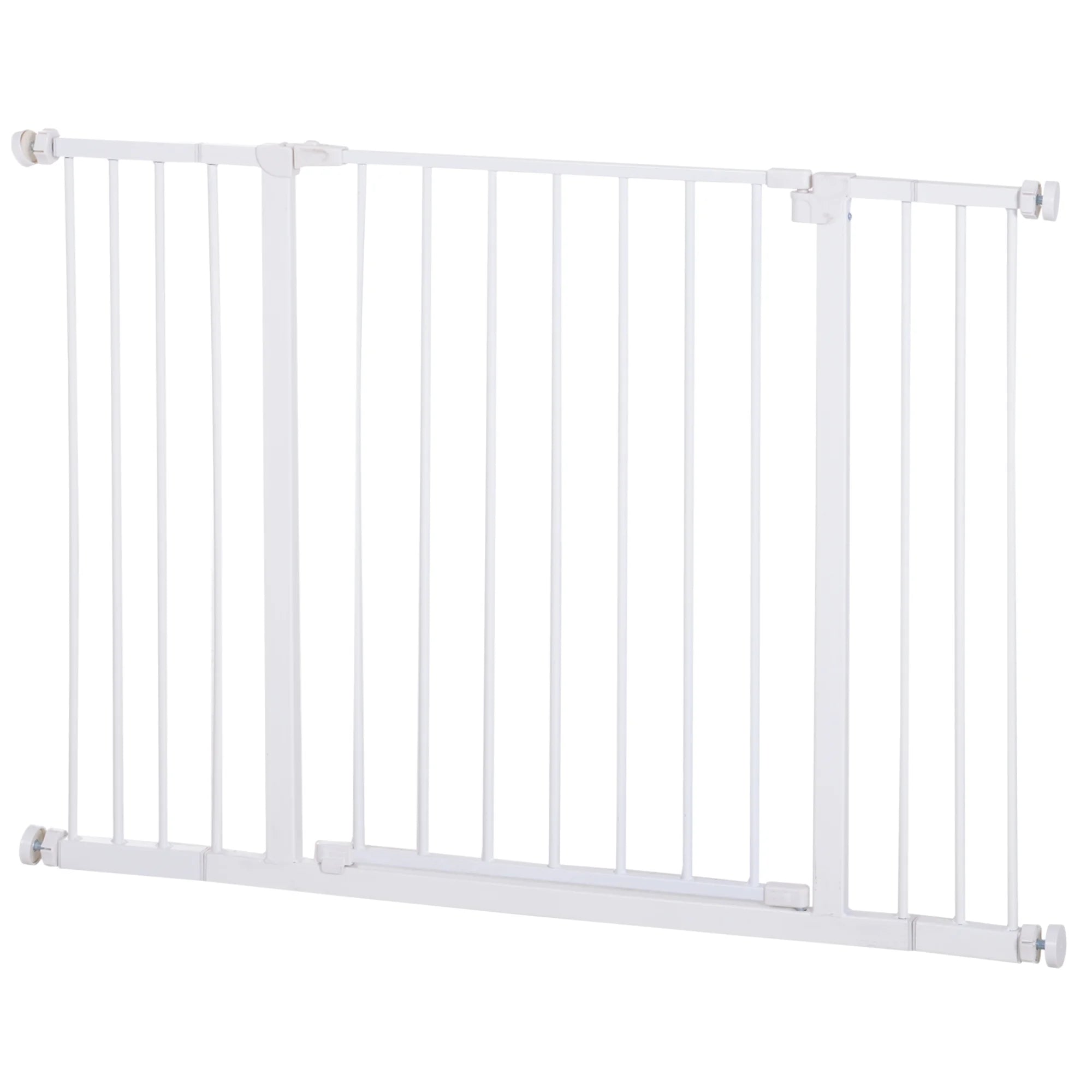 Pressure Fit Dog Safety Gate 76cm Tall Expandable Metal Pet Stair Gate for Doorways Hallways 76-107cm Wide
