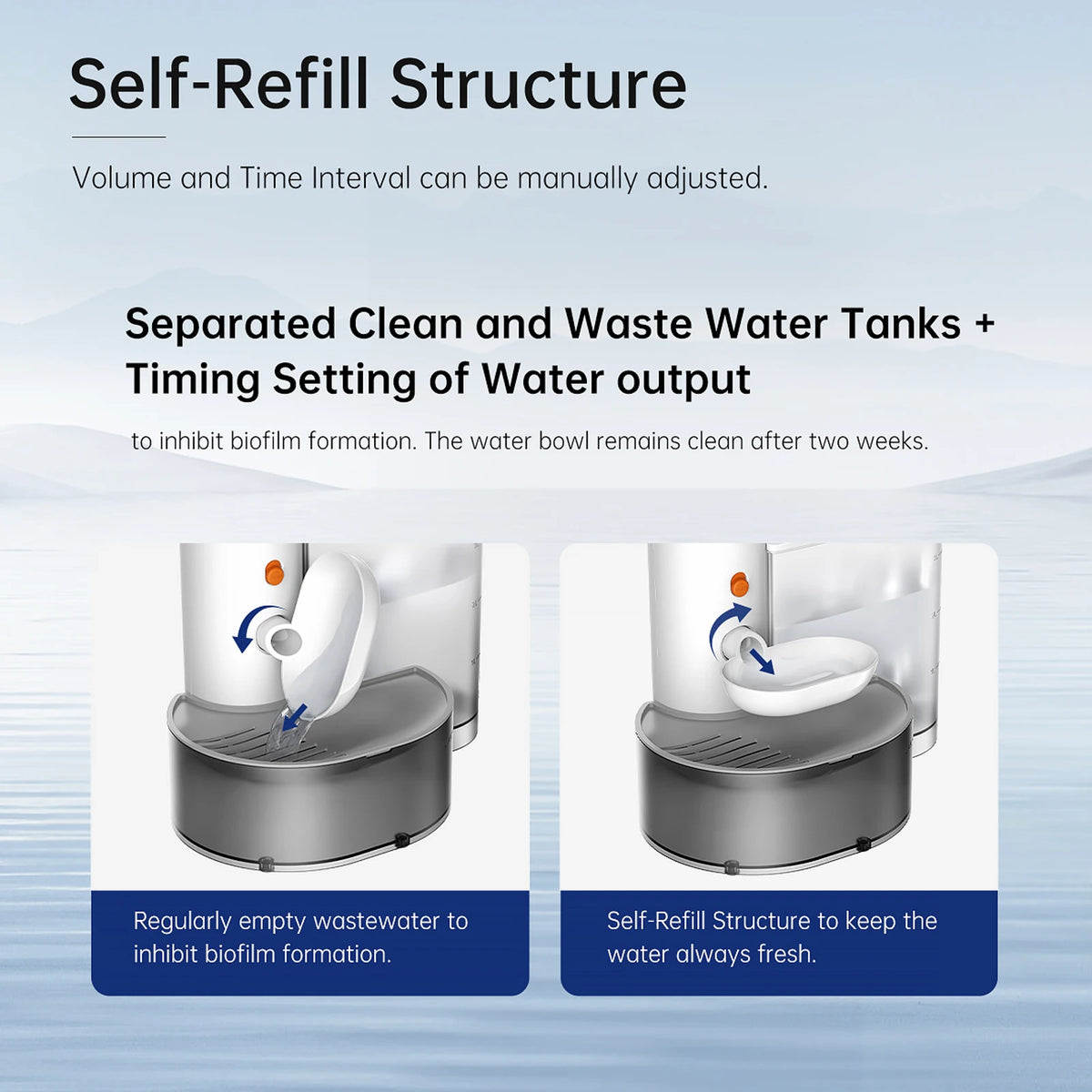 Smart Pet Water Fountain 3L Filterless Automatic Cat Water Dispenser Wireless Rechargeable Ultra Quiet