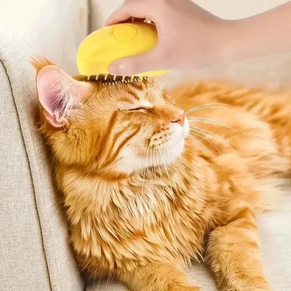 Electric Spray Pet Grooming Brush Rechargeable Massage Comb Deshedding Tool for Cats and Dogs