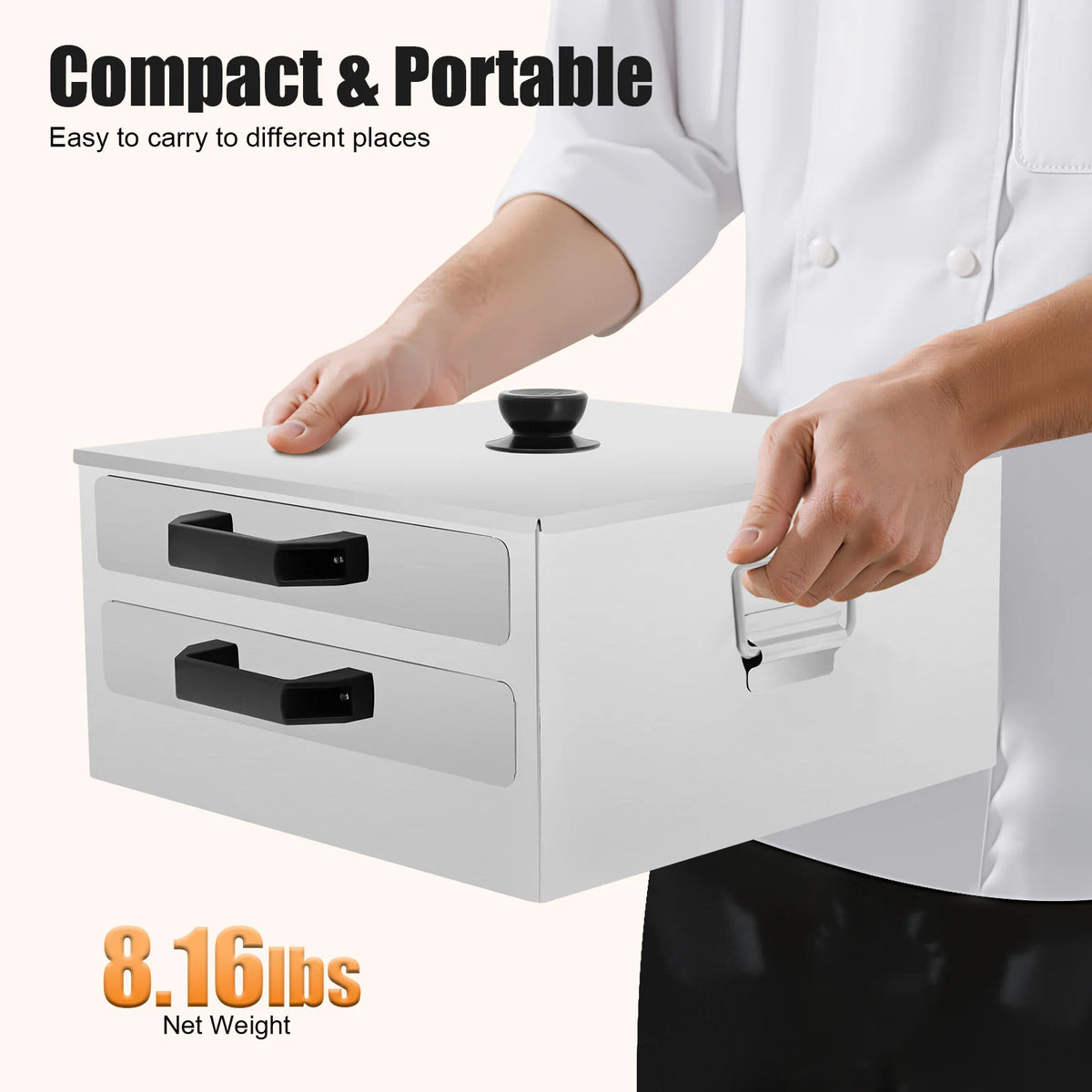 Stainless Steel Double Layer Food Steamer with Tray, Rice Noodle Roll Cooker