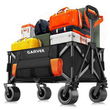 200kg Heavy Duty Camping Trolley Collapsible All-Terrain Wheels 2 Cup Holders Storage Pocket Festival Cart