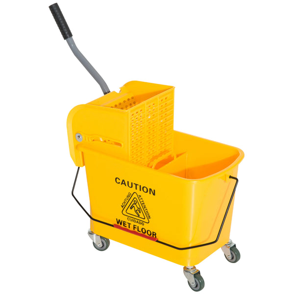 20L Mop Bucket with Wringer and Wheels