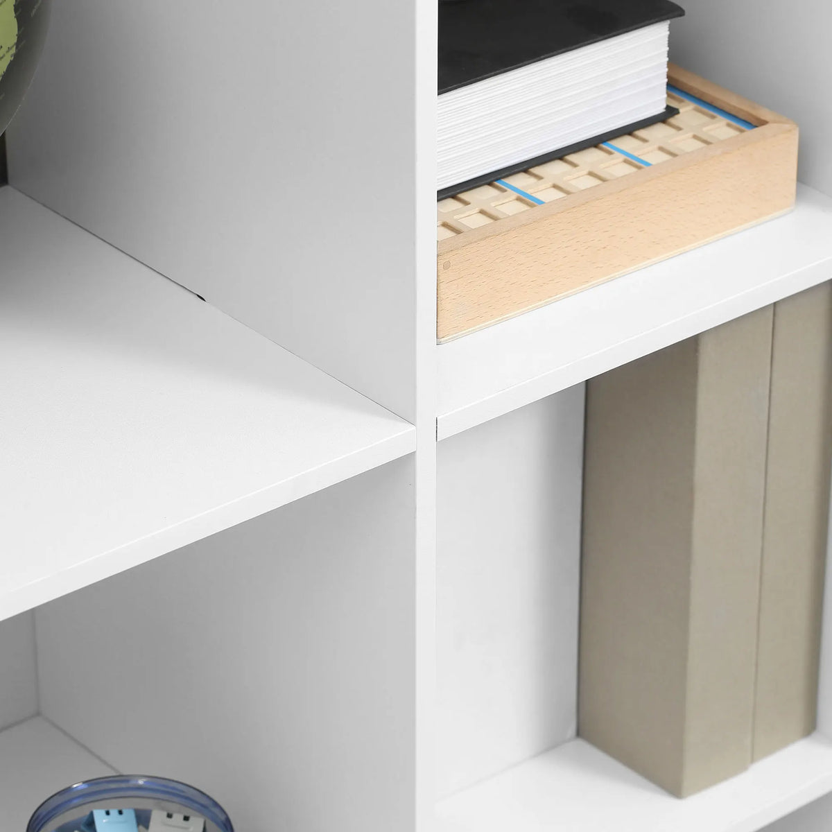 Storage Cabinet with 6 Cubes, Closet Organiser with 3-Tier Shelf, White