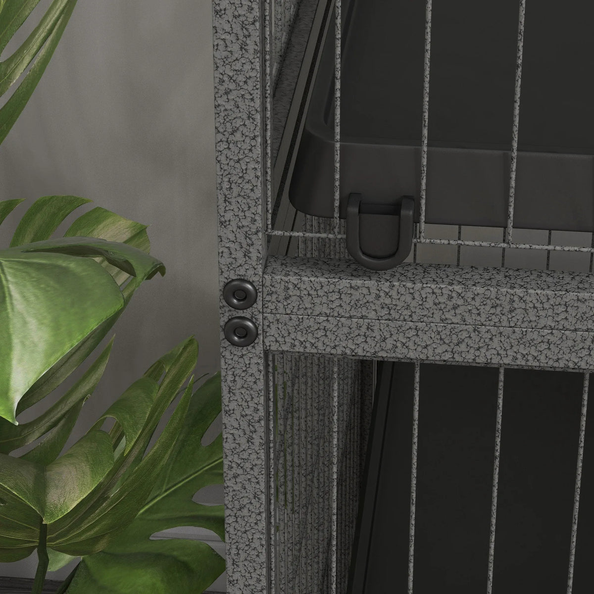 Small Animal Cage on Wheels with Hammock Multiple Platforms Ramps 4 Doors and Removable Tray