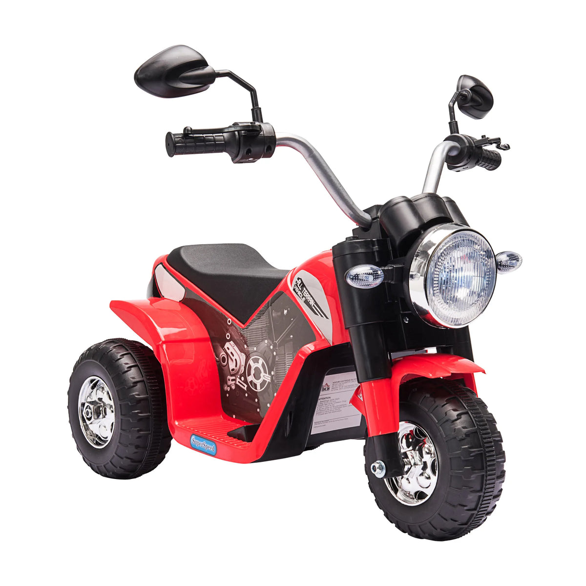 Kids 6V Electric Ride-On Motorcycle with Lights and Horn, 18-36 Months