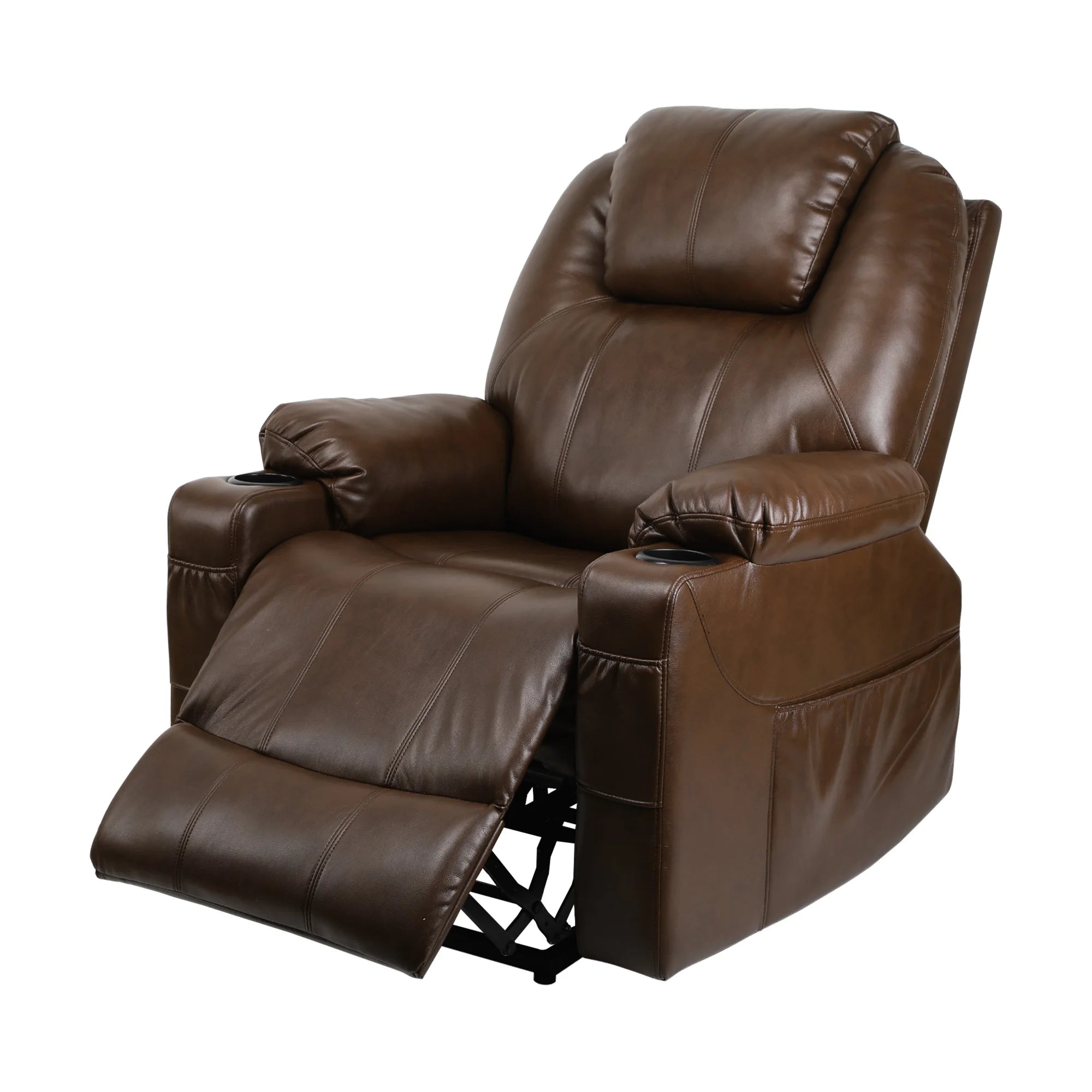 Power Lift Recliner Chair with Massage and Heat Faux Leather Comfort Seat
