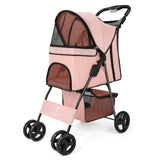 Outdoor Puppy Stroller Lightweight Folding Universal Wheels for Small Medium Dogs Cats Travel