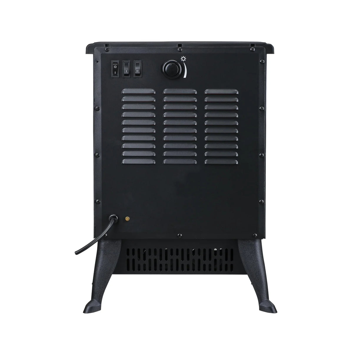Freestanding Electric Fireplace Stove with Flame Effect, Thermostat and Overheat Protection