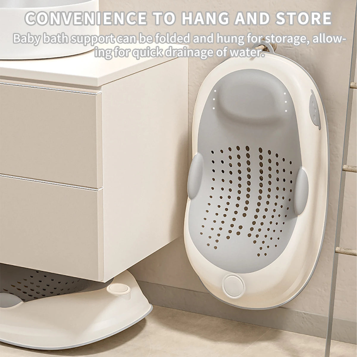 Ergonomic Baby Bath Support Seat with Non-Slip Base – Infant Bath Lounger for Safe Bathing