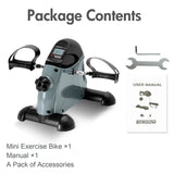 Mini Pedal Exercise Bike Under Desk Portable Cycle Trainer with LCD Display for Home Office