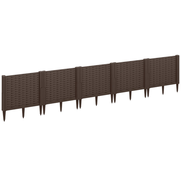 Plastic Raised Garden Bed, Modular Outdoor Planter Box for Flowers, Vegetables