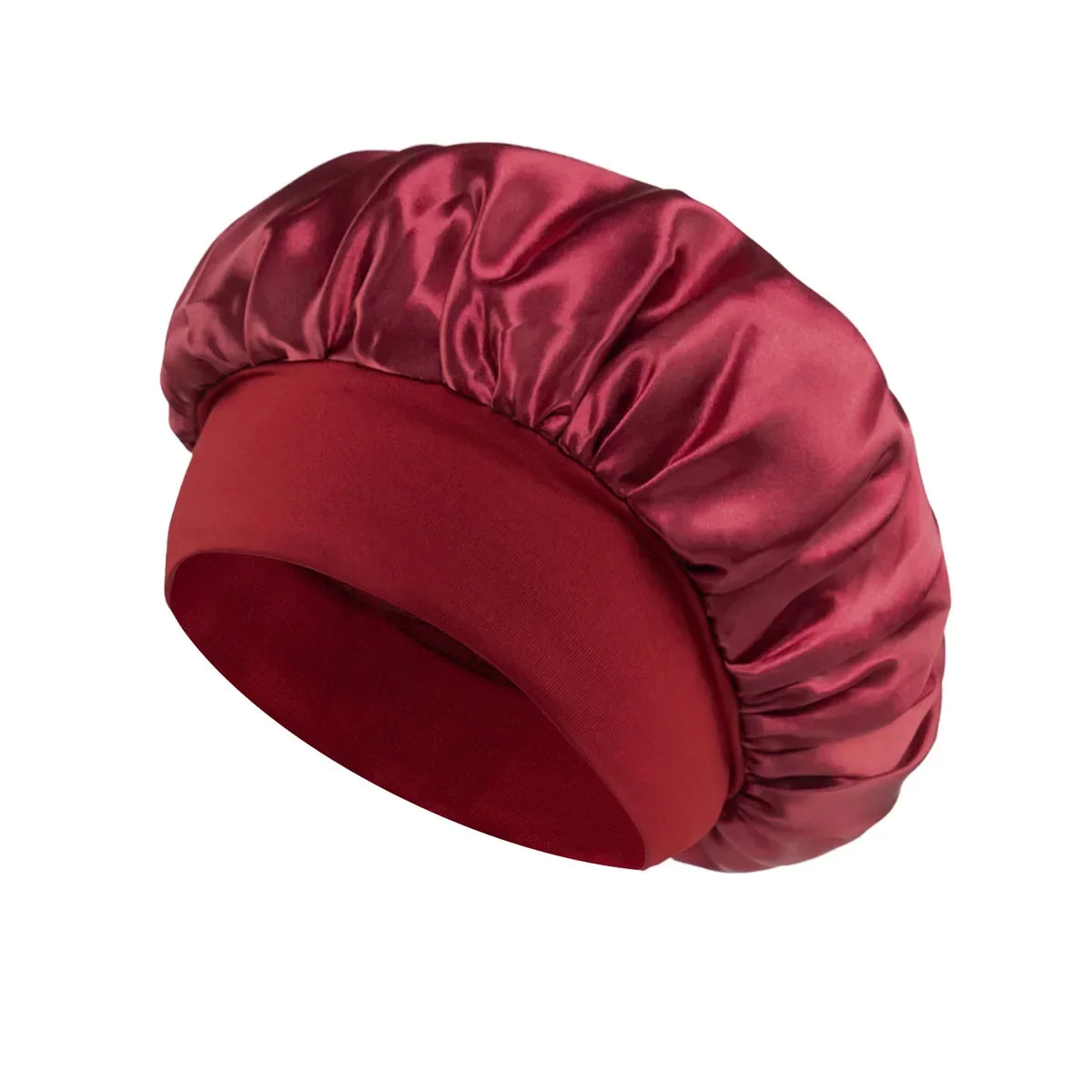 Satin Sleep Bonnet for Women | Silk Hair Care Bonnet with Wide Brim & Elastic Band
