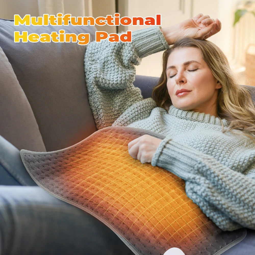 Electric Heating Pad 60 x 30cm with 9 Heat Settings and Auto-Off Timer, UK Plug
