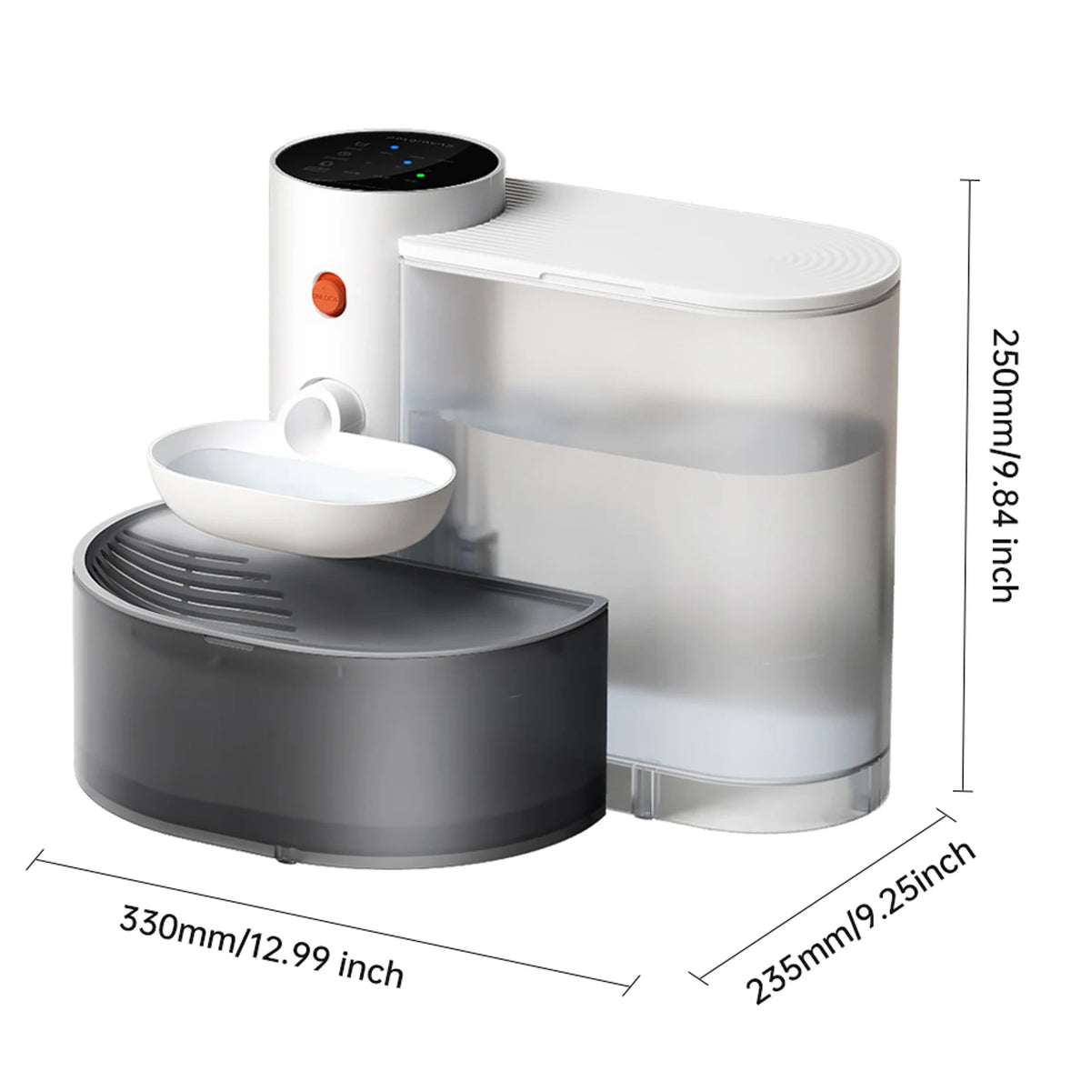 Smart Pet Water Fountain 3L Filterless Automatic Cat Water Dispenser Wireless Rechargeable Ultra Quiet