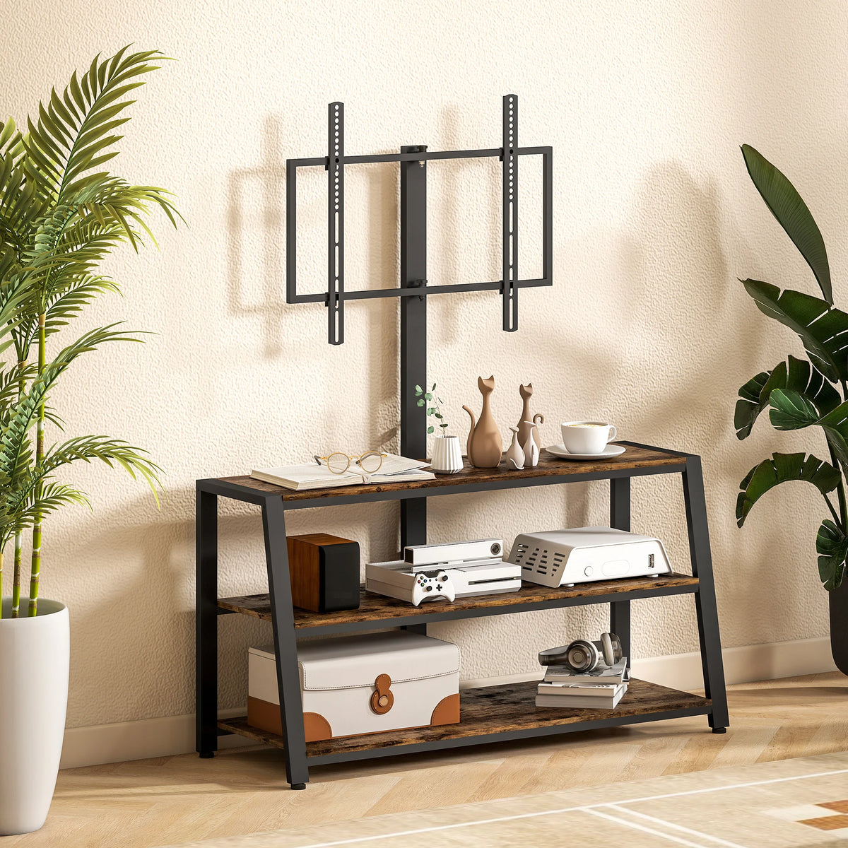 TV Stand Cabinet with Swivel Bracket for 32-70 Inch TVs