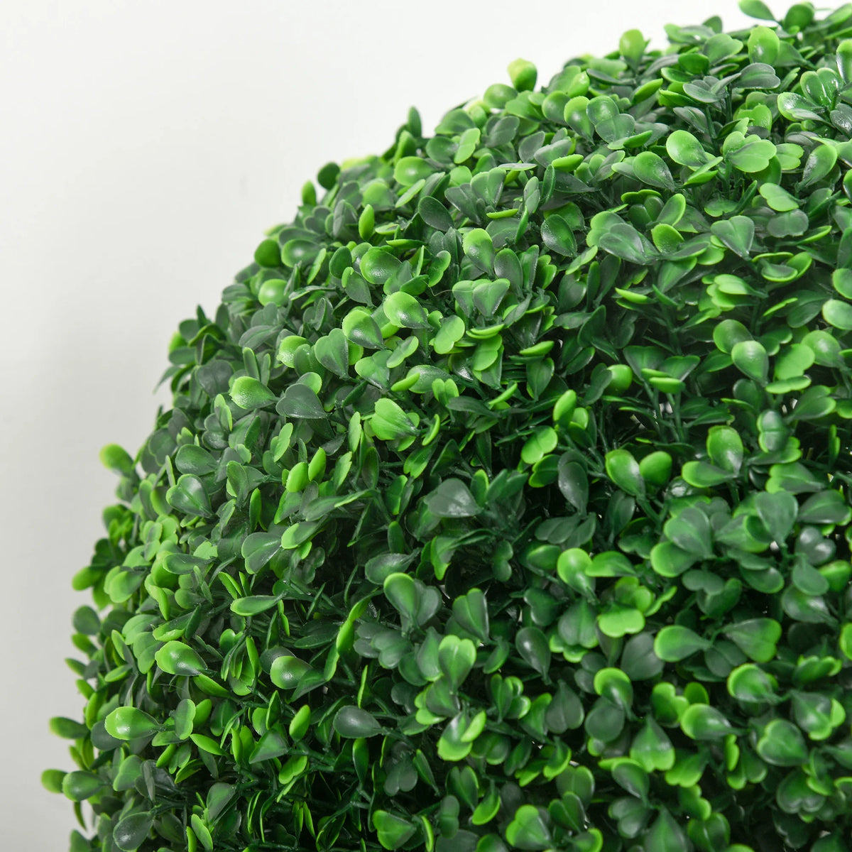 Set of 2 Artificial Boxwood Topiary Balls UV Protected Thick Plastic Hanging or Potted Indoor Outdoor