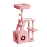 Dogat 107cm Cat Tree Scratching Post Cosy Cabin Play Platforms Multi-Level Activity Centre