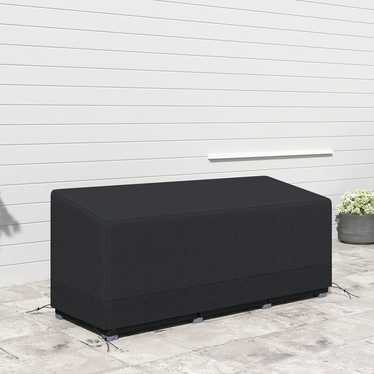 190x72cm Outdoor Garden Rattan Furniture Protective Cover for 3 Seater Sofa