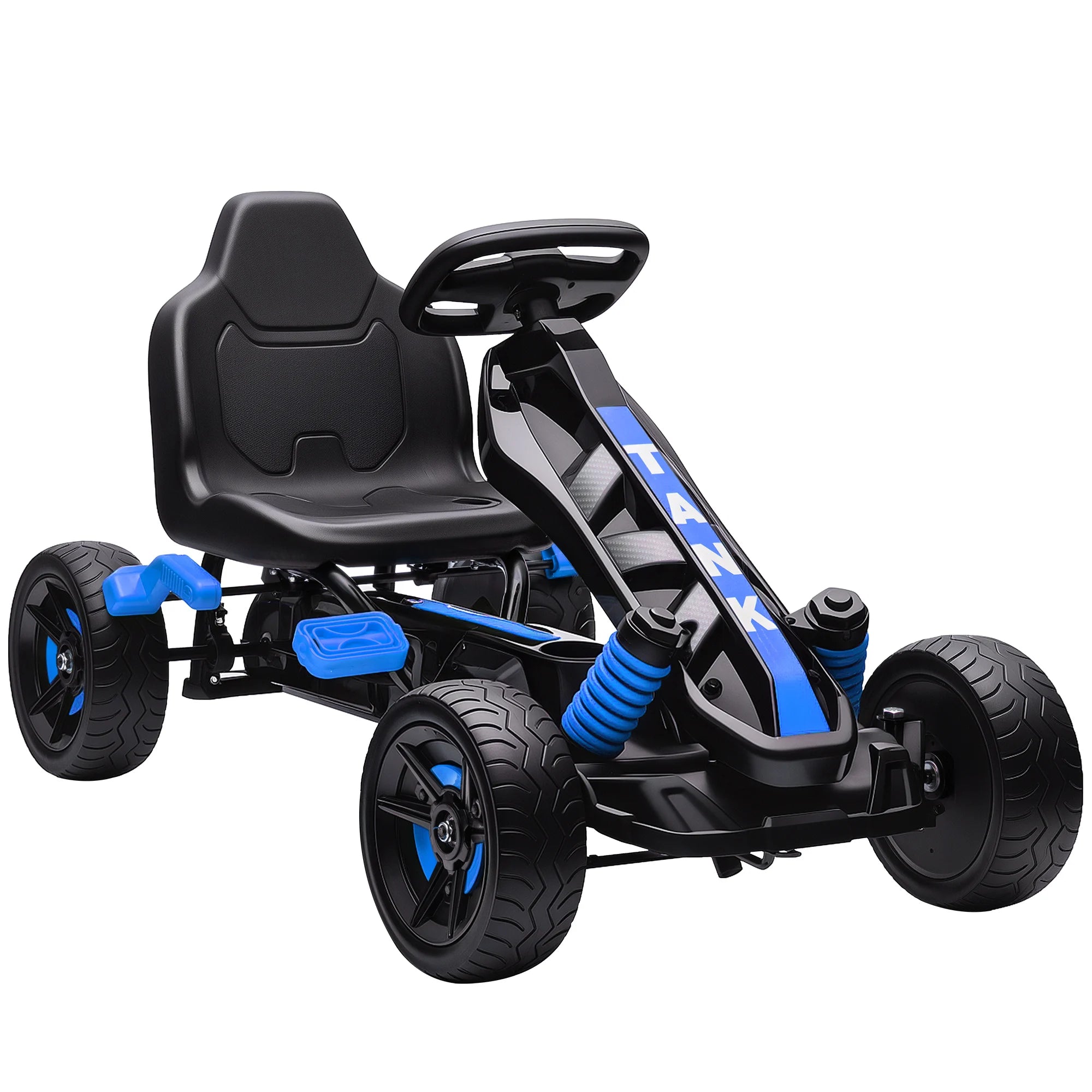 Kids Pedal Go Kart with Brake Forward Reverse 4 Wheel Ride On Toy