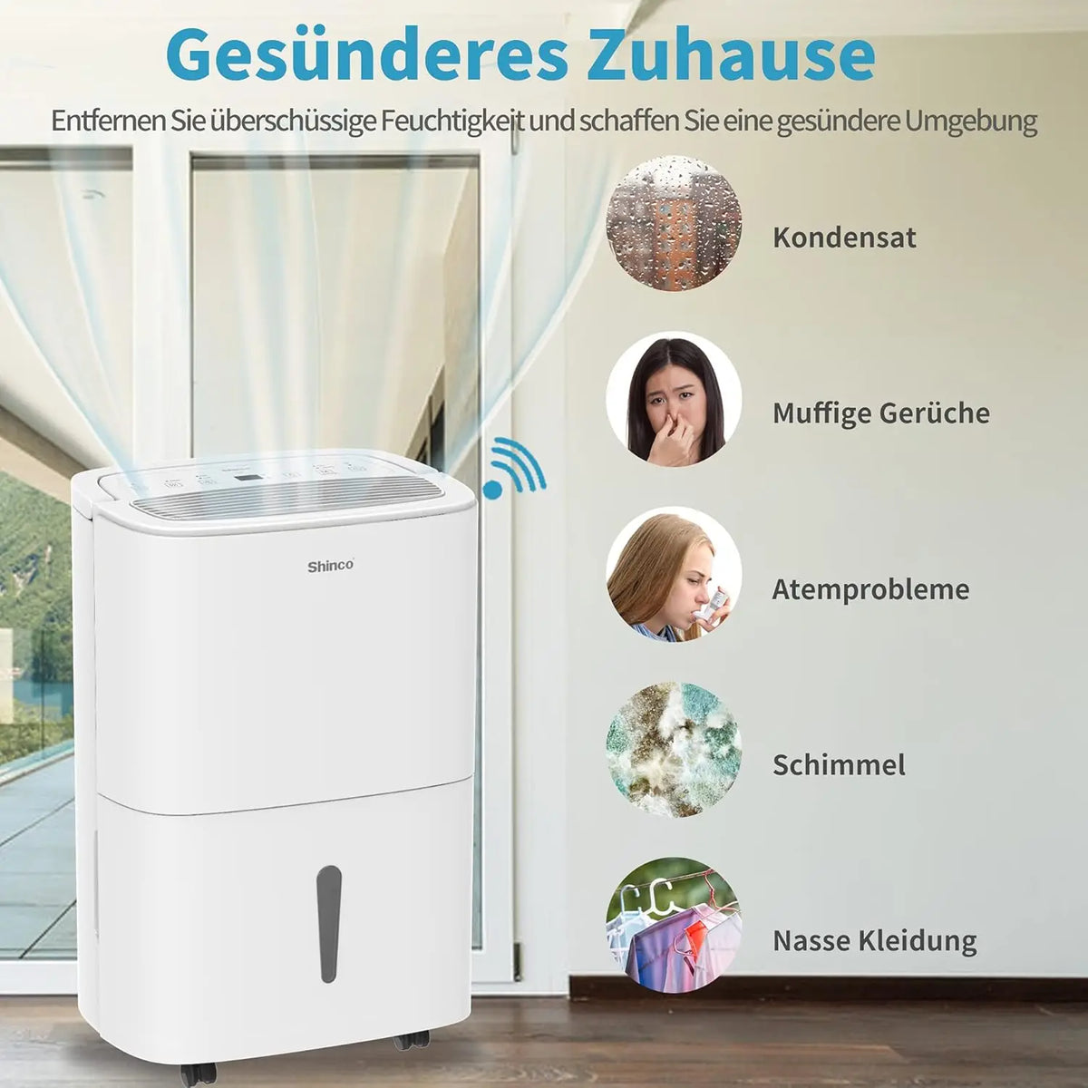 30L per Day Dehumidifier with WiFi, 24-Hour Timer and Laundry Drying