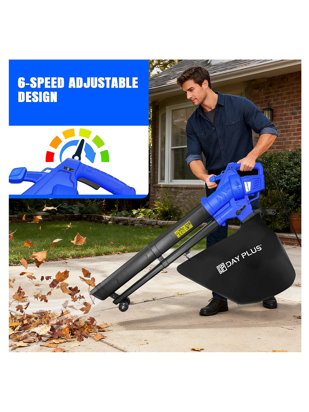 3-in-1 Leaf Blower, Vacuum and Mulcher, 3500W with 35L Collection Bag