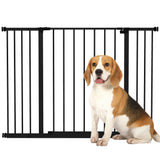 Pressure Fit Dog Safety Gate 76cm Tall Expandable Metal Pet Stair Gate for Doorways Hallways 76-107cm Wide
